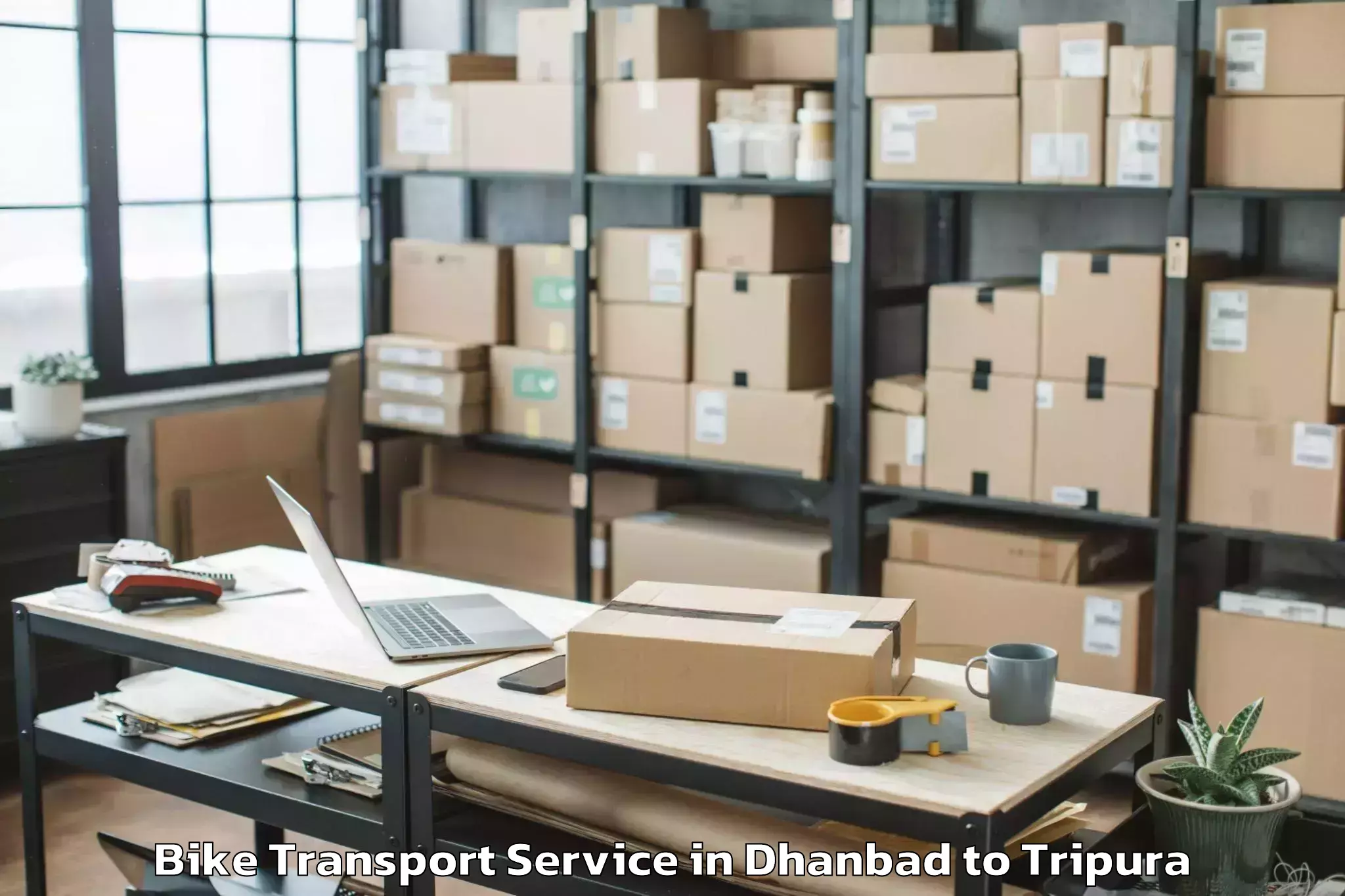 Leading Dhanbad to Aambasa Bike Transport Provider